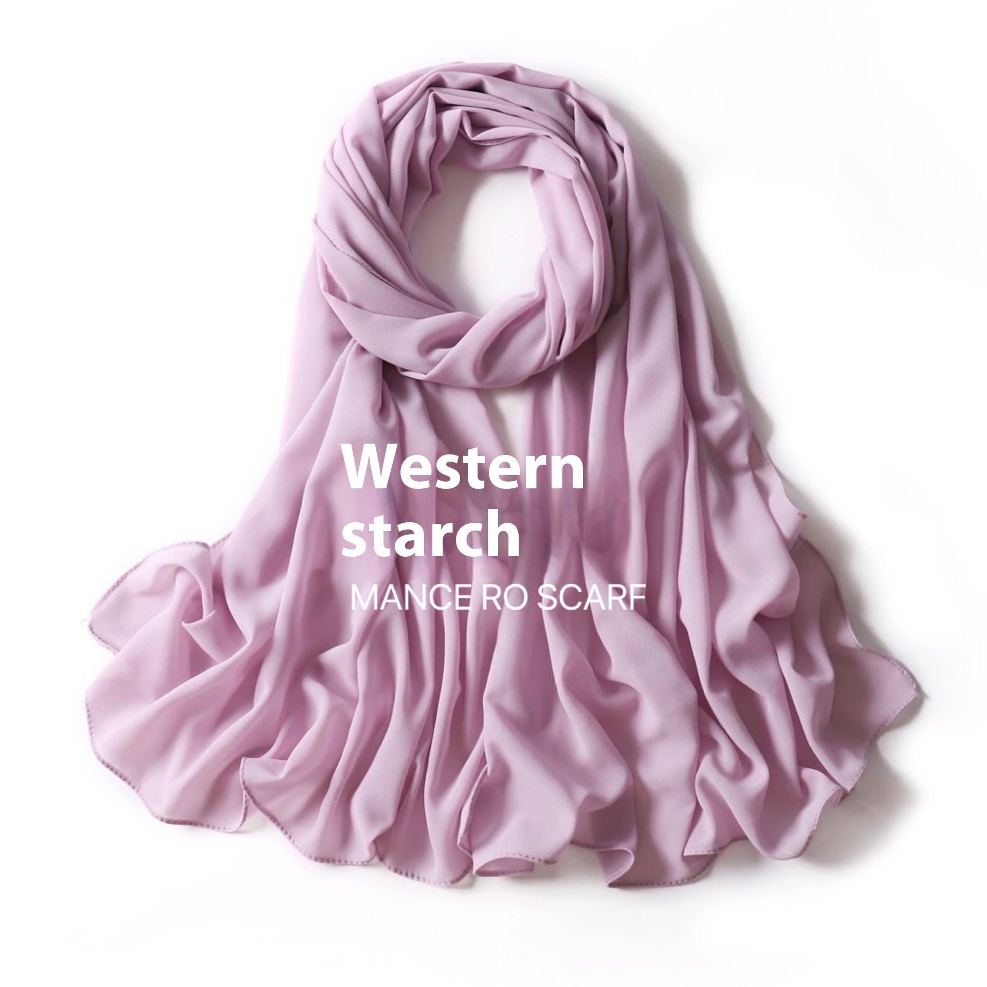 Pure Color Pearl Chiffon Scarf Headcloth Veil Chiffon Scarf - Shopylix