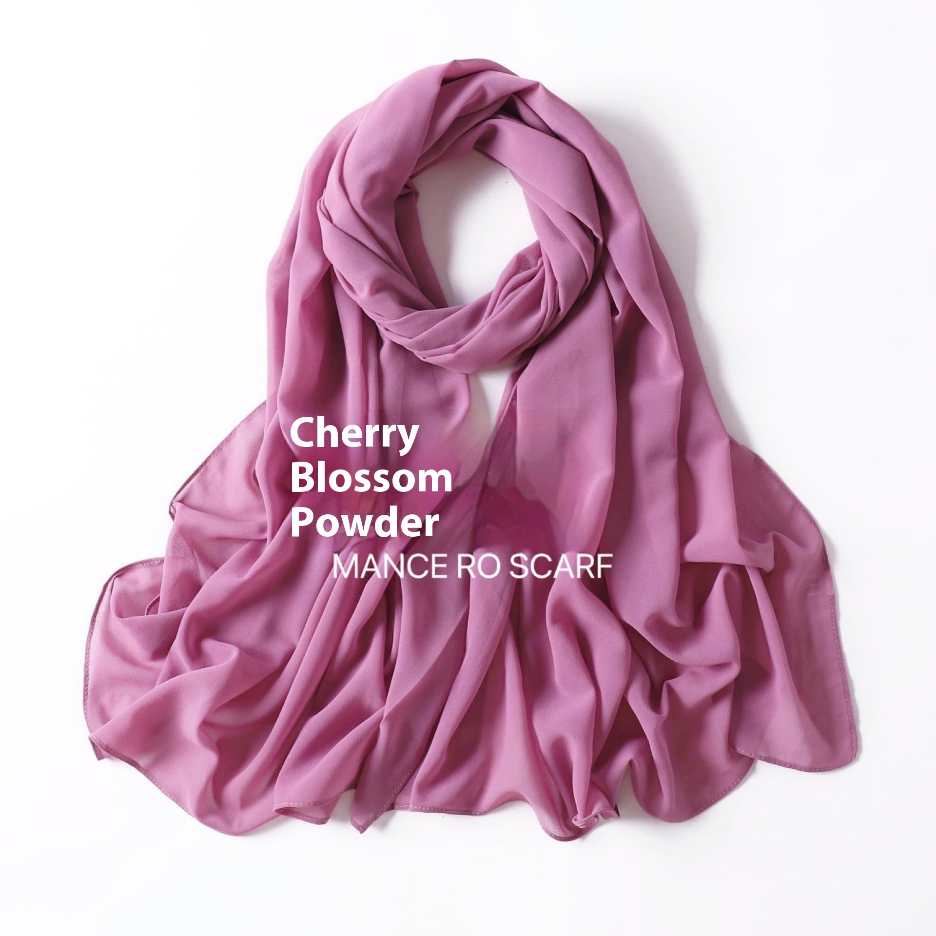 Pure Color Pearl Chiffon Scarf Headcloth Veil Chiffon Scarf - Shopylix