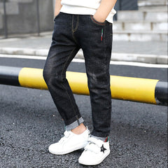 Boys' denim trousers, new style, big children's trousers, spring and autumn children's trousers New