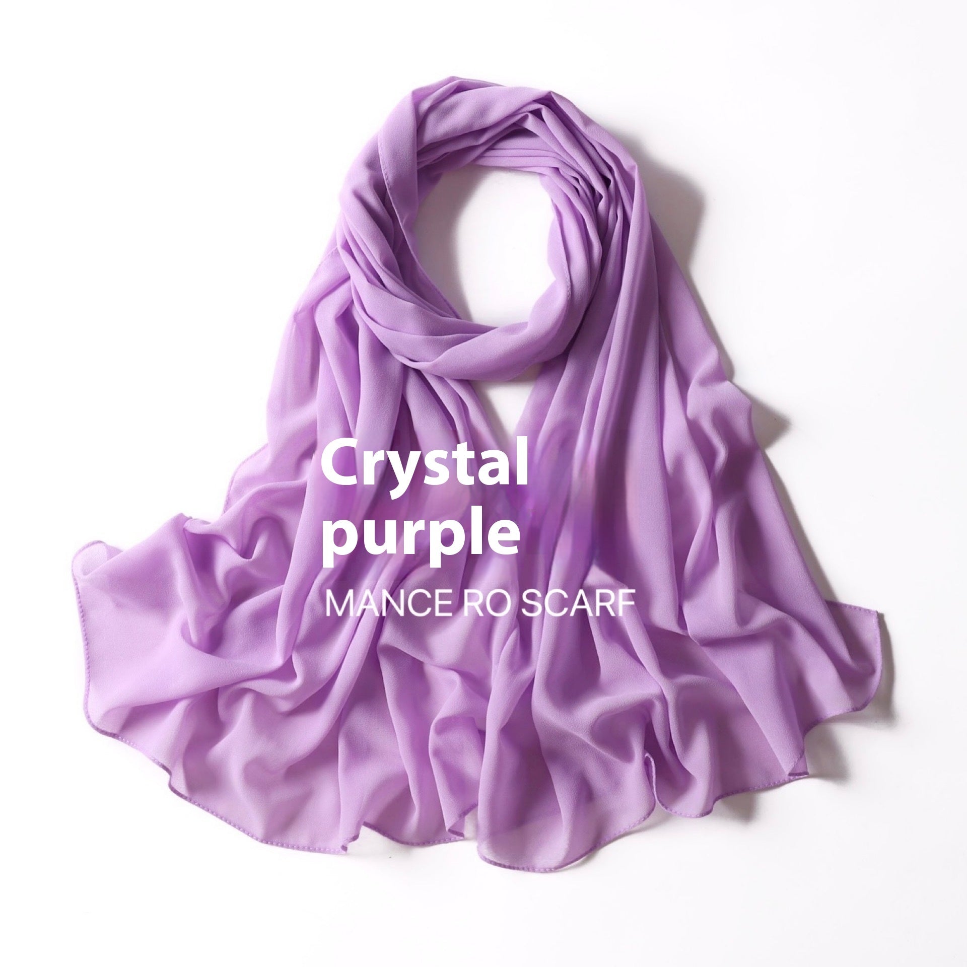 Pure Color Pearl Chiffon Scarf Headcloth Veil Chiffon Scarf - Shopylix