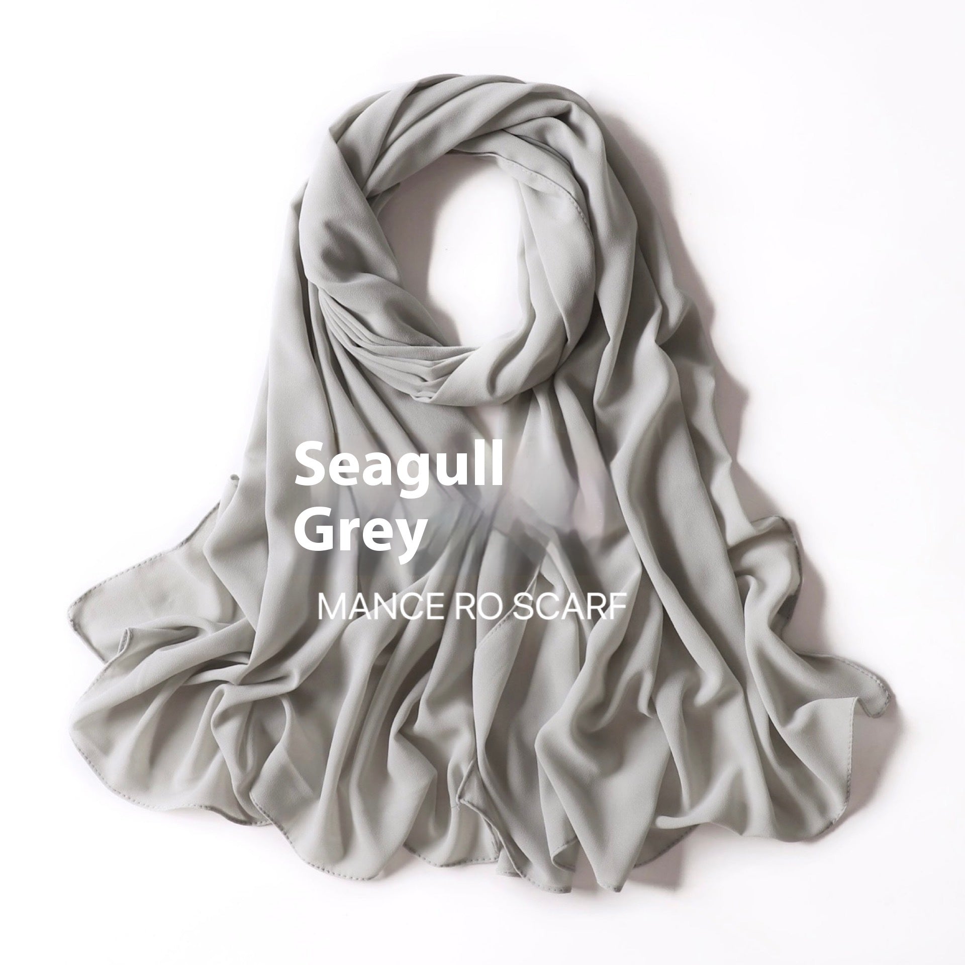 Pure Color Pearl Chiffon Scarf Headcloth Veil Chiffon Scarf - Shopylix