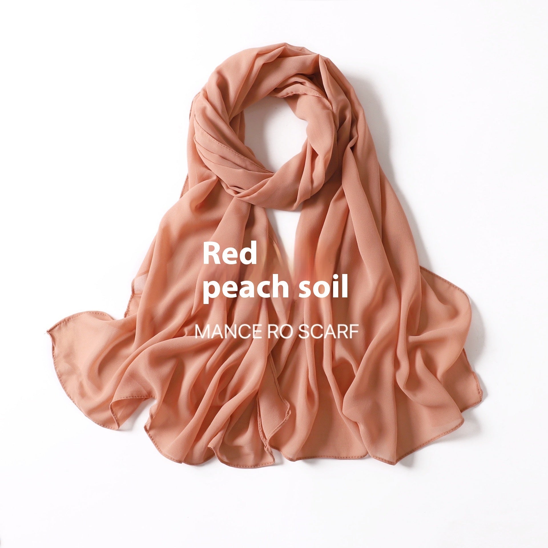 Pure Color Pearl Chiffon Scarf Headcloth Veil Chiffon Scarf - Shopylix