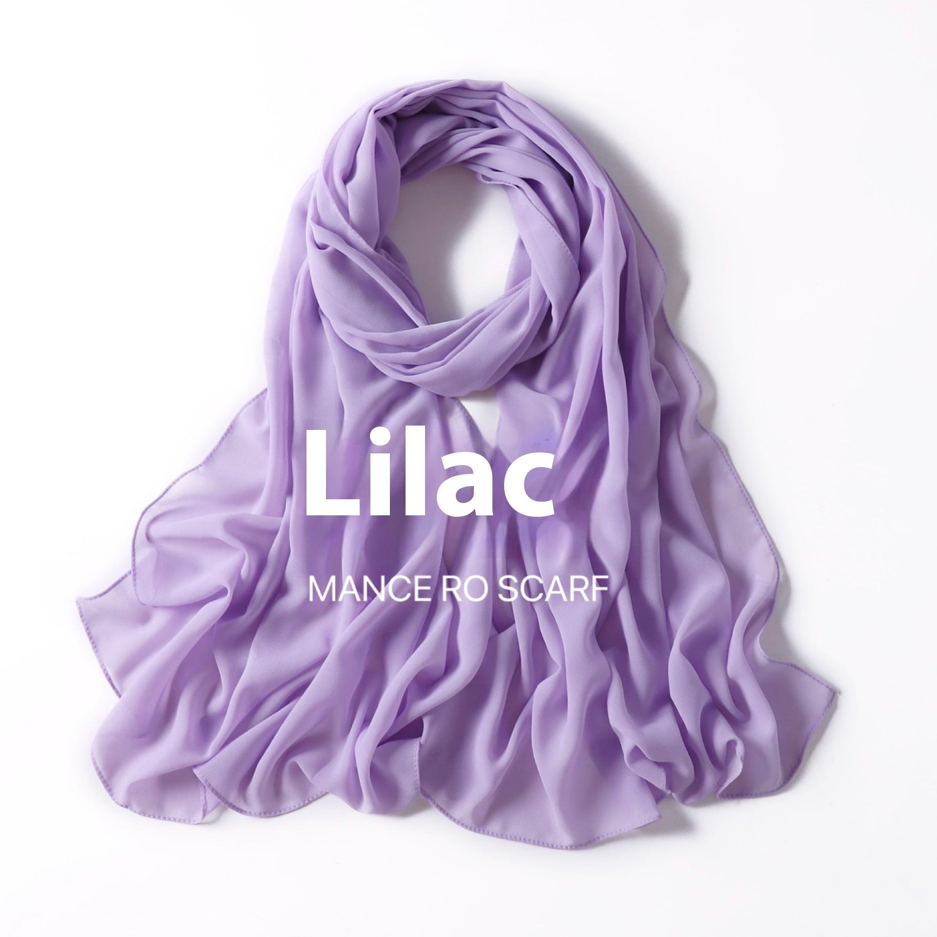 Pure Color Pearl Chiffon Scarf Headcloth Veil Chiffon Scarf - Shopylix