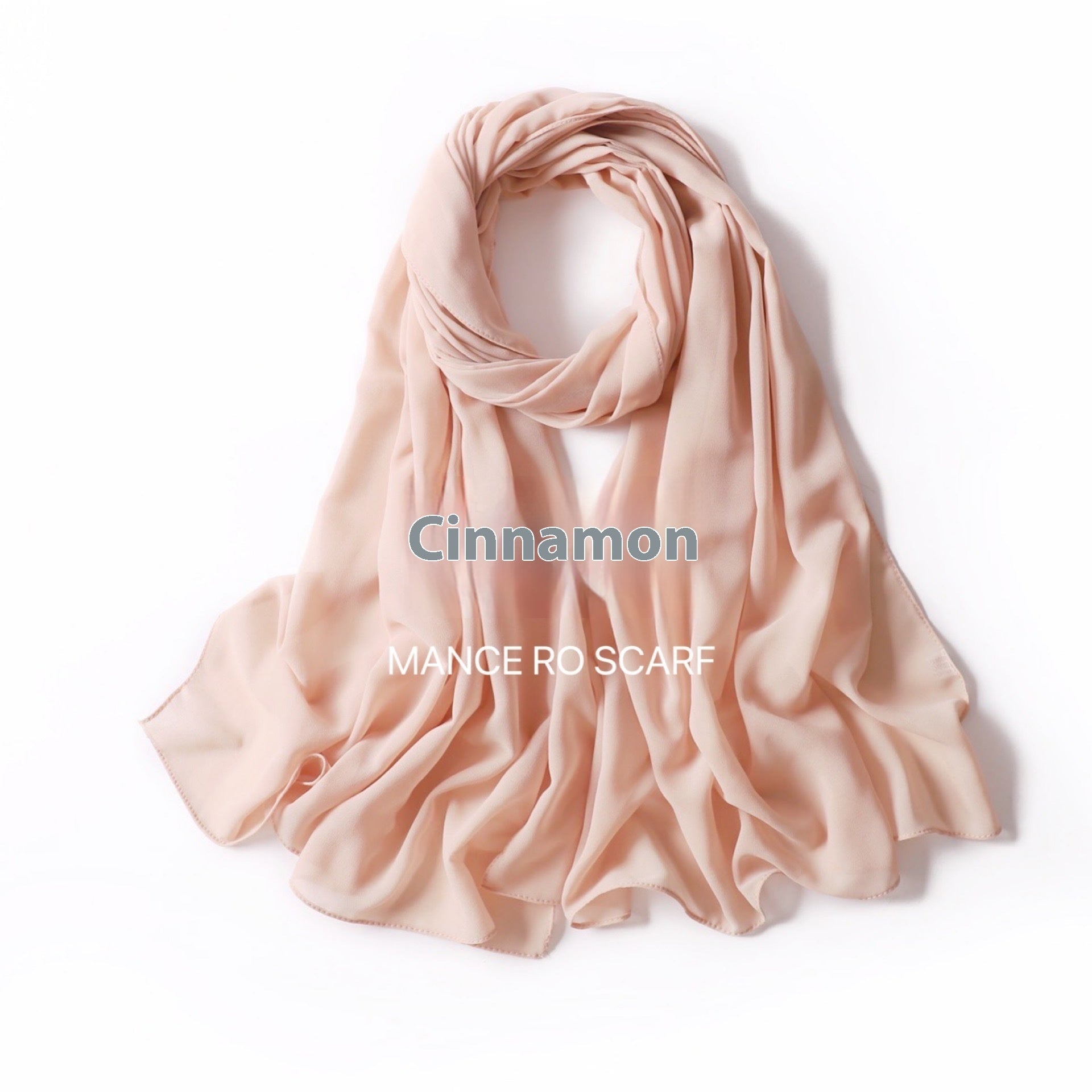 Pure Color Pearl Chiffon Scarf Headcloth Veil Chiffon Scarf - Shopylix