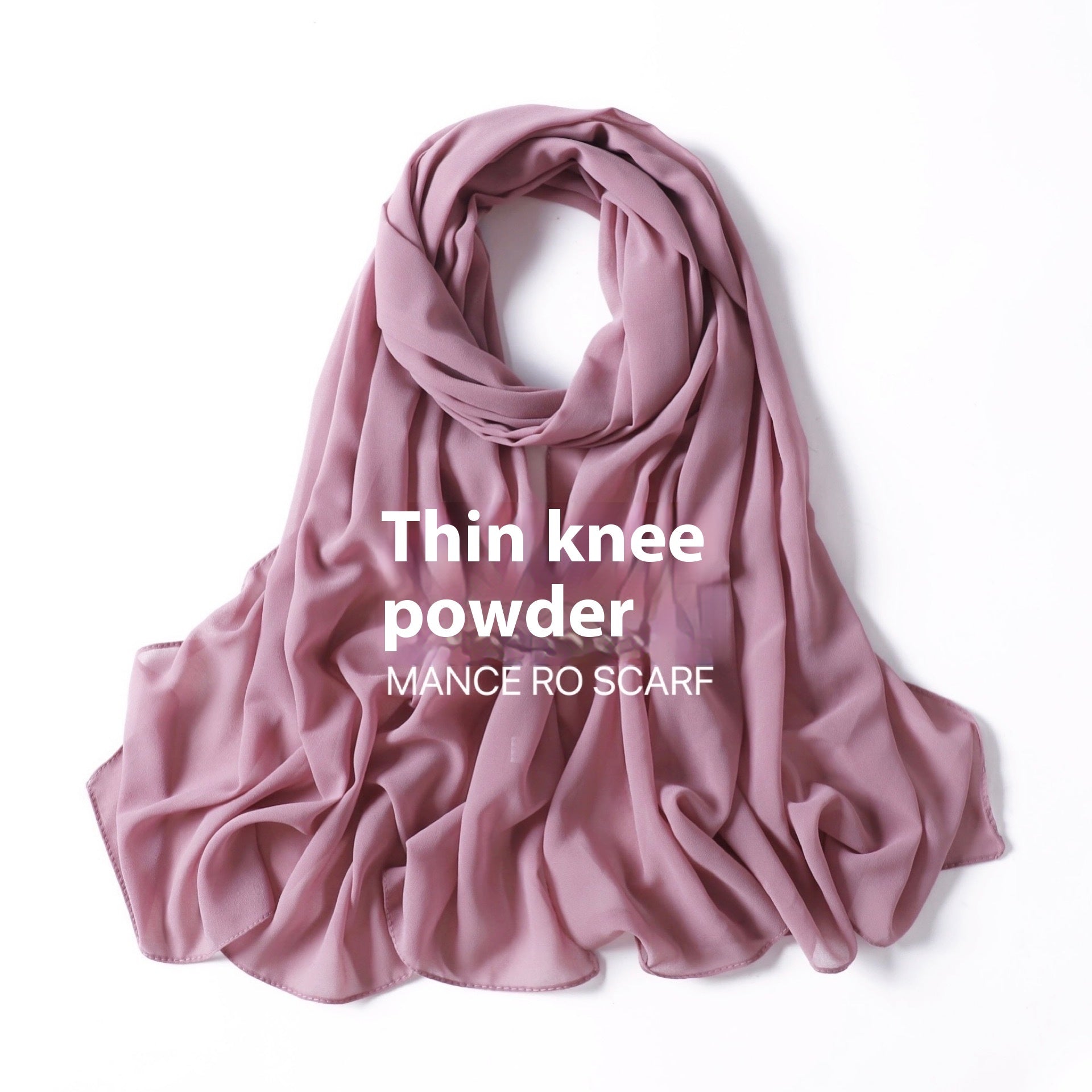 Pure Color Pearl Chiffon Scarf Headcloth Veil Chiffon Scarf - Shopylix