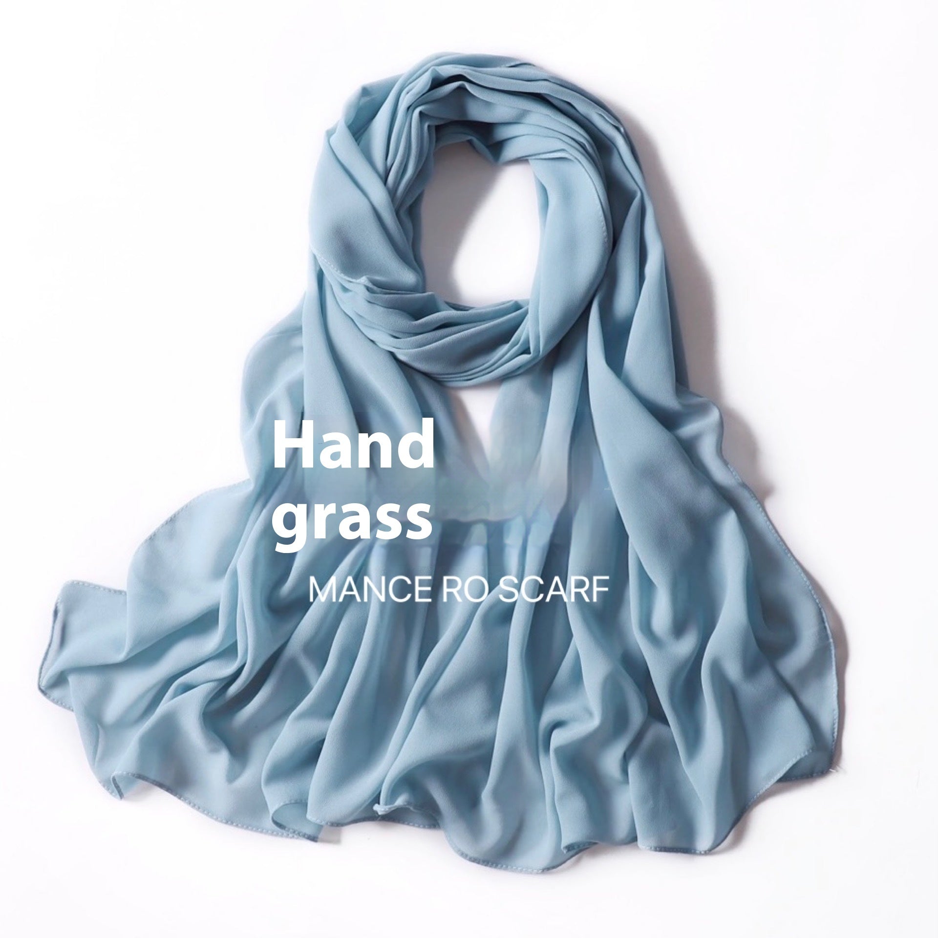 Pure Color Pearl Chiffon Scarf Headcloth Veil Chiffon Scarf - Shopylix