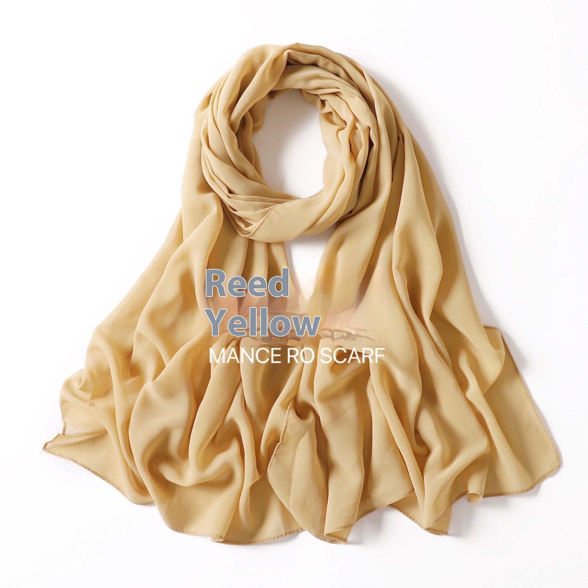 Pure Color Pearl Chiffon Scarf Headcloth Veil Chiffon Scarf - Shopylix