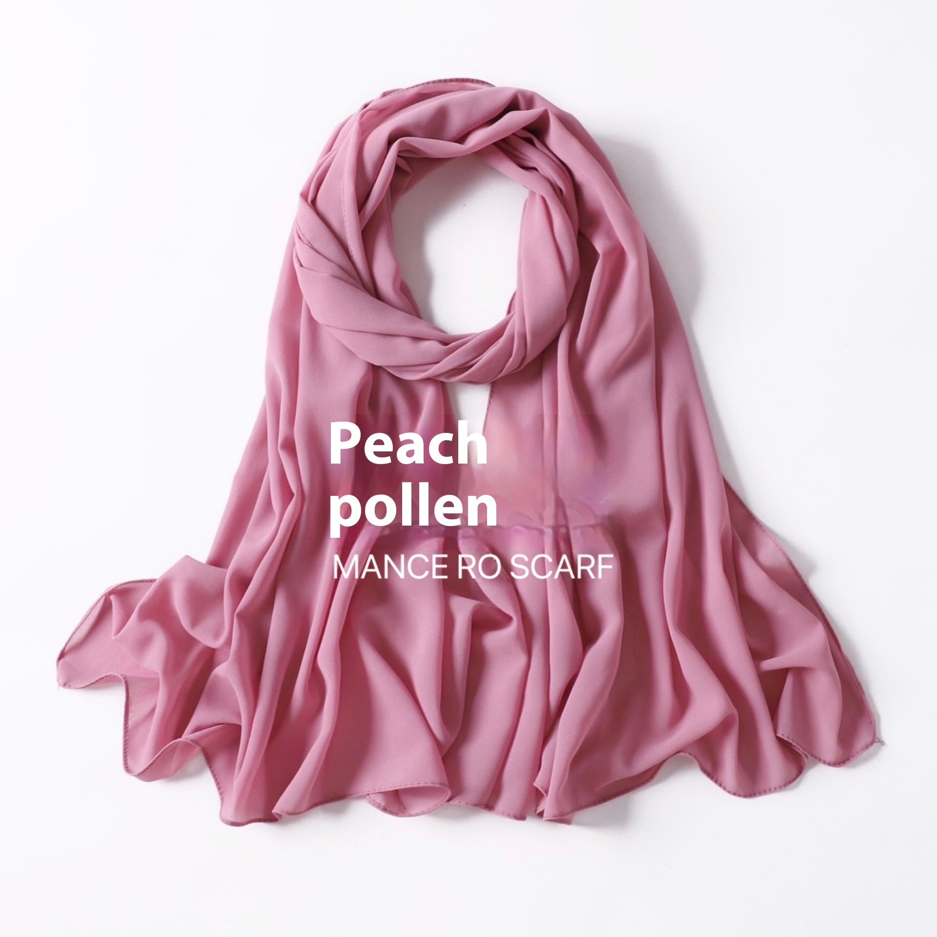 Pure Color Pearl Chiffon Scarf Headcloth Veil Chiffon Scarf - Shopylix