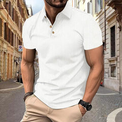 New European And American Casual Lapel Short Sleeve