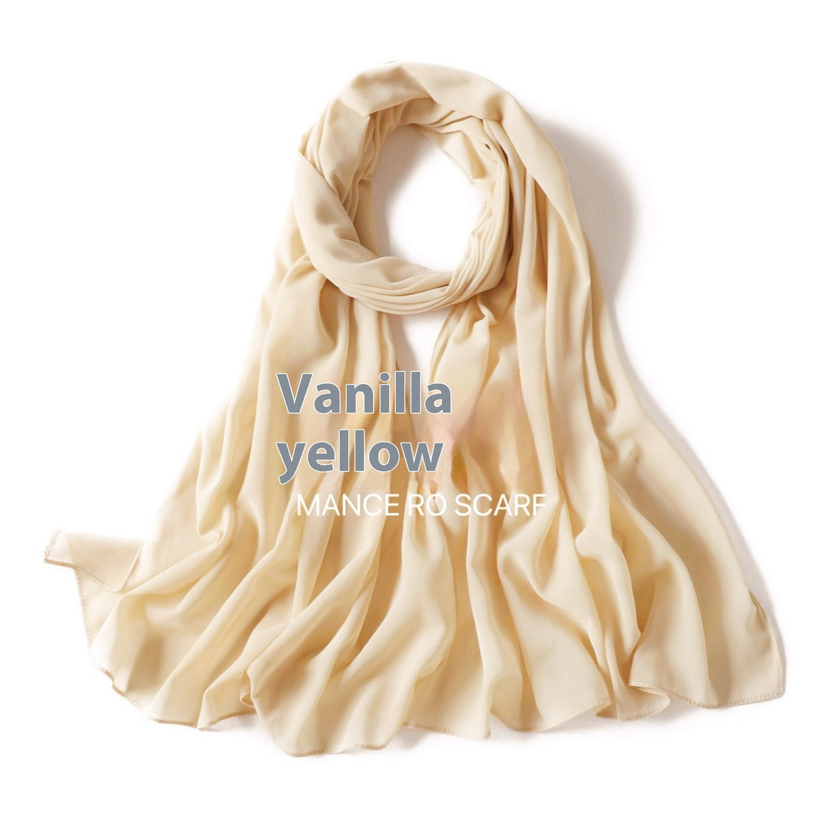 Pure Color Pearl Chiffon Scarf Headcloth Veil Chiffon Scarf - Shopylix