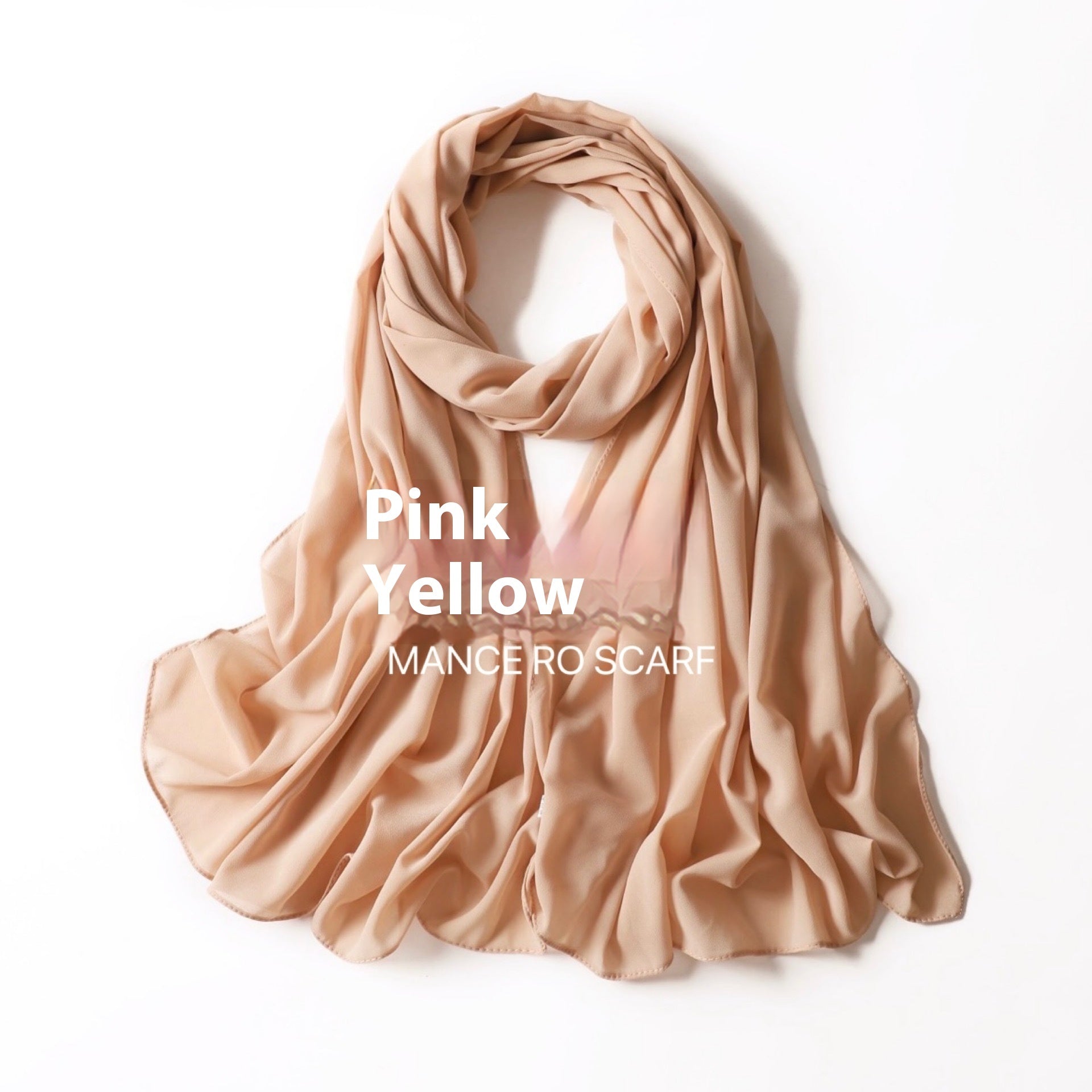 Pure Color Pearl Chiffon Scarf Headcloth Veil Chiffon Scarf - Shopylix