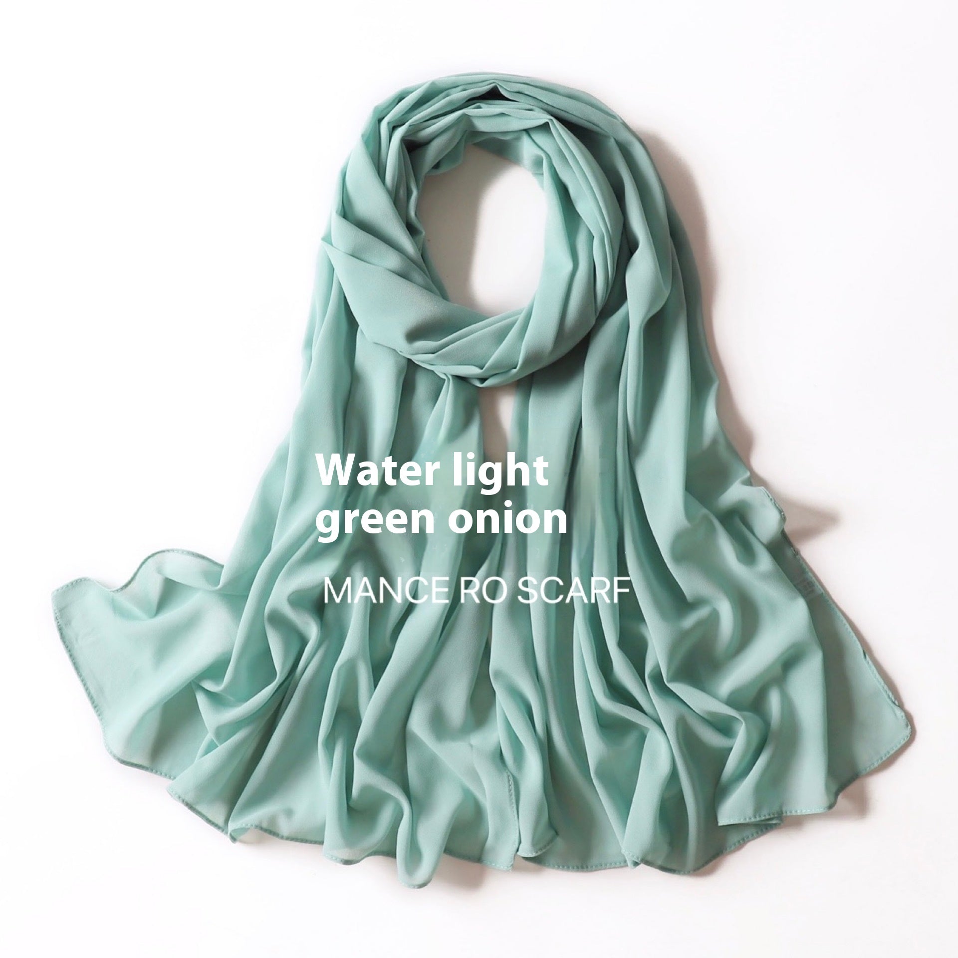 Pure Color Pearl Chiffon Scarf Headcloth Veil Chiffon Scarf - Shopylix